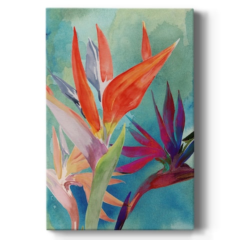 Vivid Birds of Paradise I Premium Gallery Wrapped Canvas - Ready to Hang
