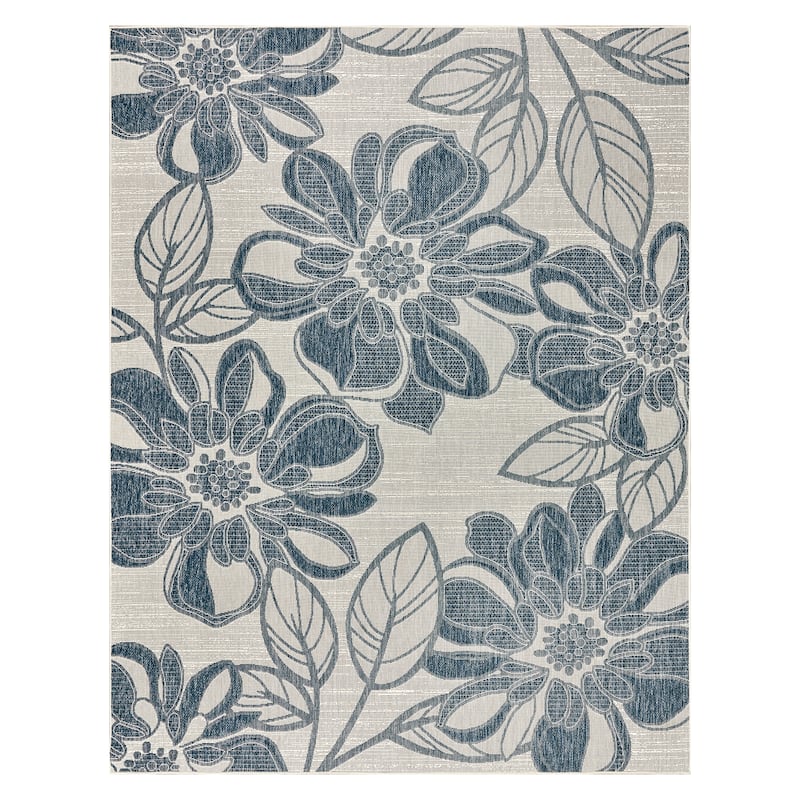 Gertmenian Tropea Woodbury Bold Floral Casual Easy Care Flatweave Indoor/ Outdoor Area Rug