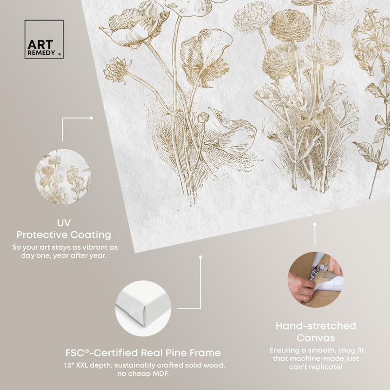 Floral Selection Canvas by Art Remedy, Gallery Wrapped