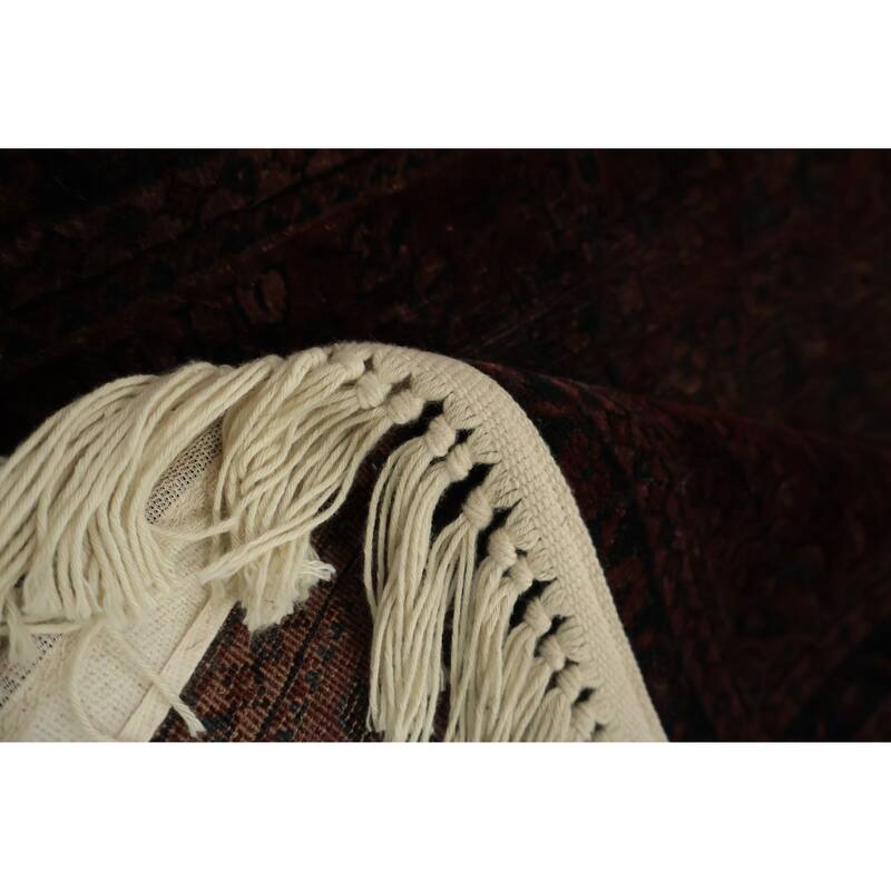 Hand Knotted Oriental 100% Wool Carpet Traditional Floral Pink Sarouk Area Rug - 3' 10'' X 2' 1''