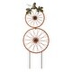 preview thumbnail 7 of 6, Glitzhome 33.75''H Fall Metal Bicycle Wheel Pumpkin Yard Stake or Hanging Decor (2 Functions)