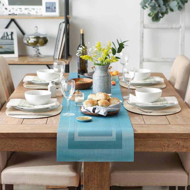 Design Imports PVC Doubleframe Table Runner (0.25 inches high x 14 inches wide x 72 inches deep) - 72"x14"