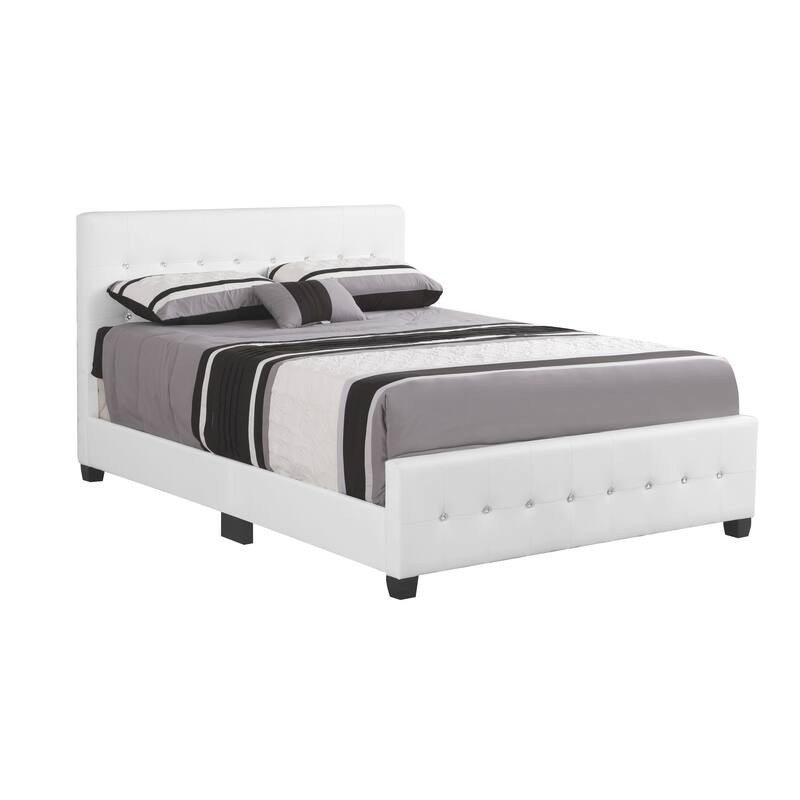 Elegant White Full Bed - Transitional Style for Versatile Decor