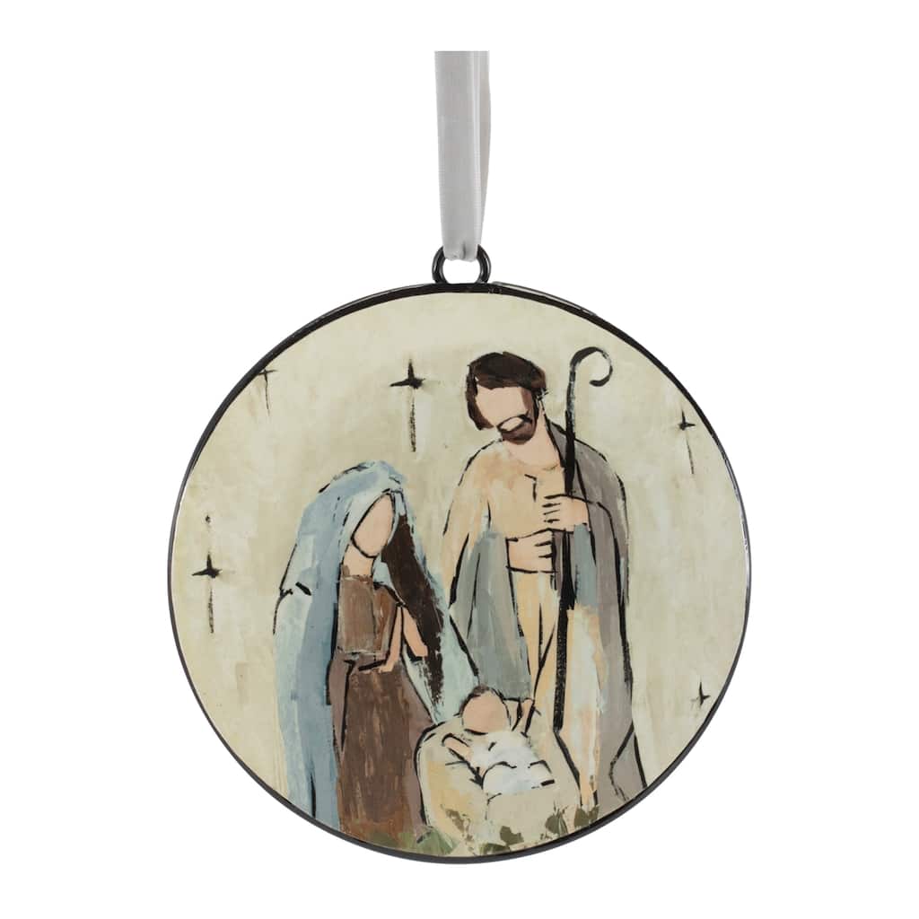 Set of 12 Holy Family Religious Christmas Ornaments Nativity for Hanging Decorations Tree - 6”L x 1”W x 6”H