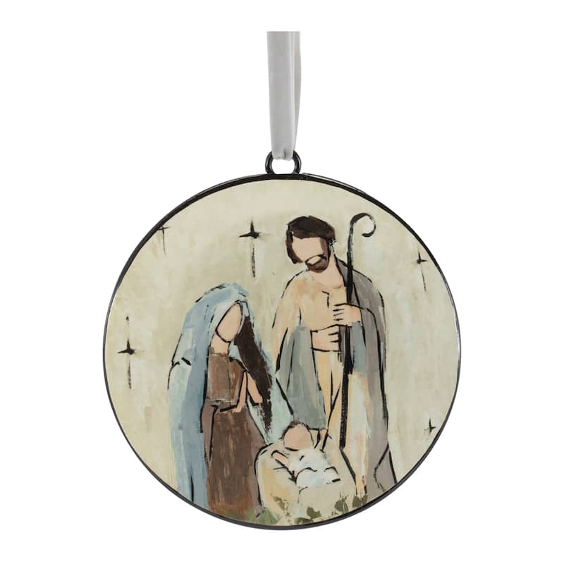 Holy Family Disc Ornament (Set of 12) - N/A