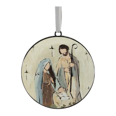 Holy Family Disc Ornament (Set of 12) - N/A