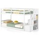 preview thumbnail 1 of 8, Costway Twin Over Twin Low Bunk Bed Solid Wood Floor Bunk Bed Frame - See Details White - See Details