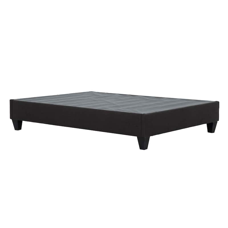 Modern Dark Grey Upholstered Platform Bed Frame, Full