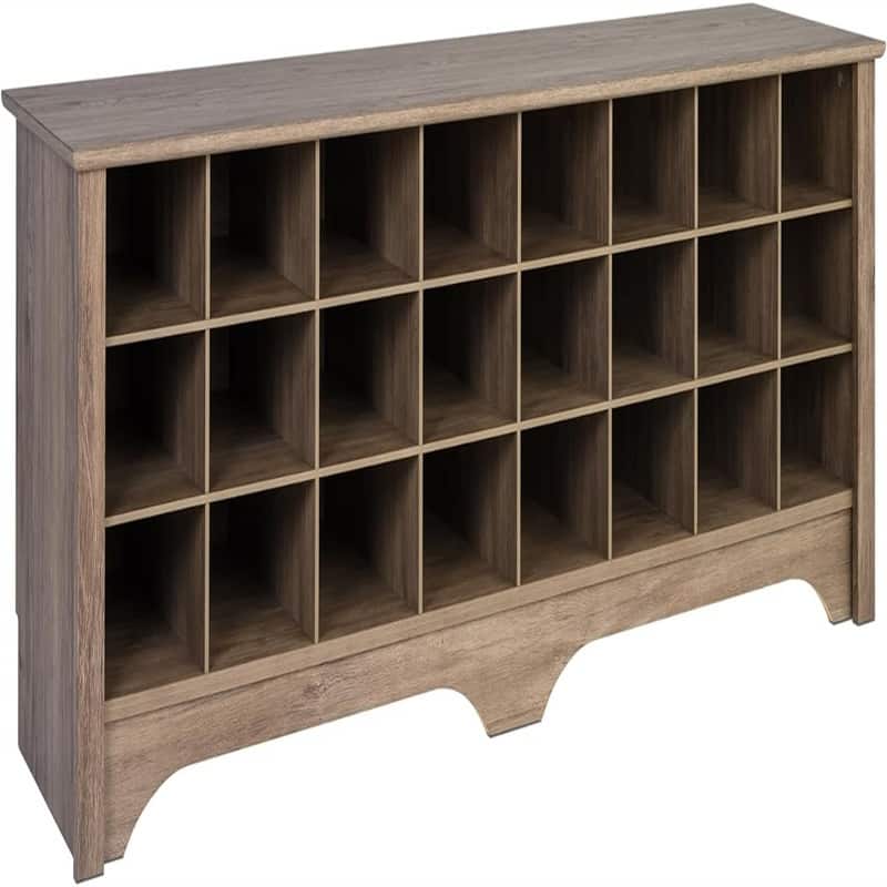 24 Pair Shoe Storage Cubby Bench - 15.5"D x 60"W x 20.25"H