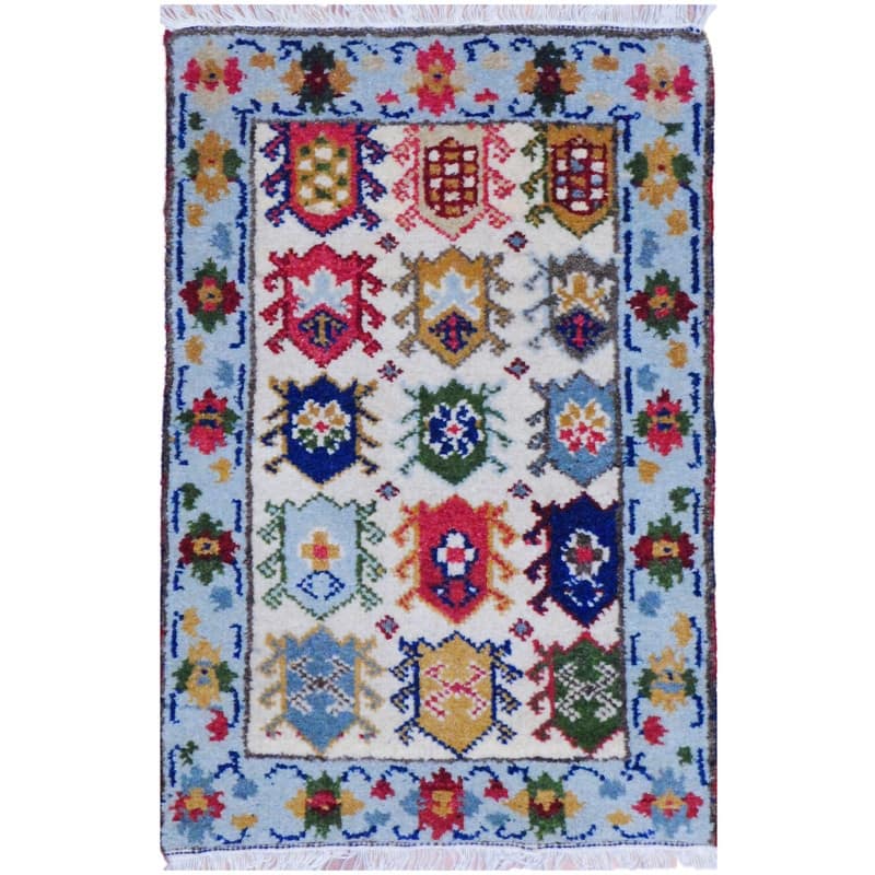 HERAT ORIENTAL Handmade Kazak Wool Rug - 2' x 3' - 2' x 3'
