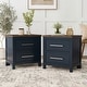 preview thumbnail 1 of 16, Furniture of America Althea Modern Farmhouse Solid Wood 2-drawer Nightstand (Set of 2) Blue