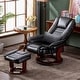 preview thumbnail 20 of 29, MCombo Swivel Recliner with Ottoman, Vibration Massage Lumbar Pillow Black