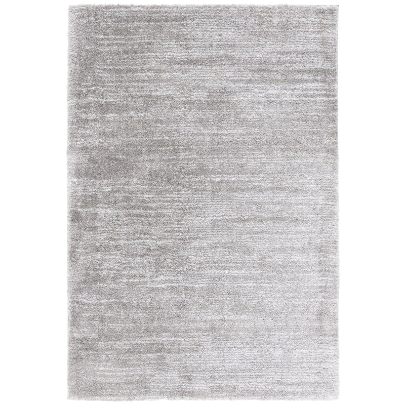 SAFAVIEH Jasmine Renae Glam 1.6-inch Shag Rug - 6'7" Square - Grey/Ivory