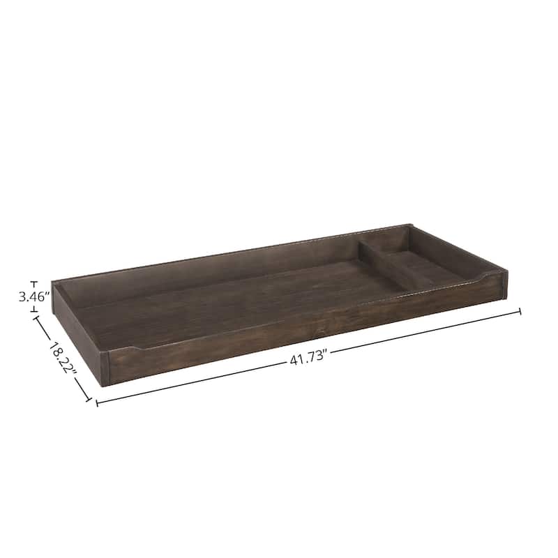 Taylor 42" Wide Farmhouse Changer Topper, River Rock Brown