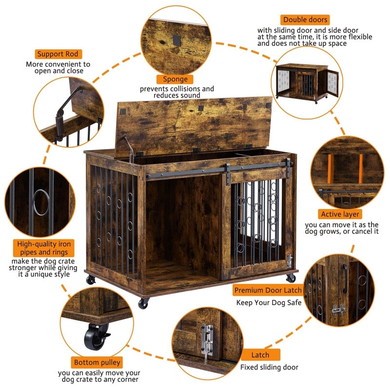 Dog crate with slide up door 2025
