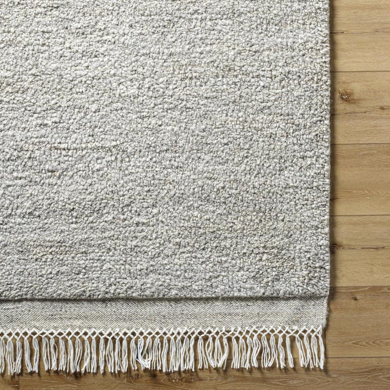 Joanne Casual Solid Color Wool Area Rug
