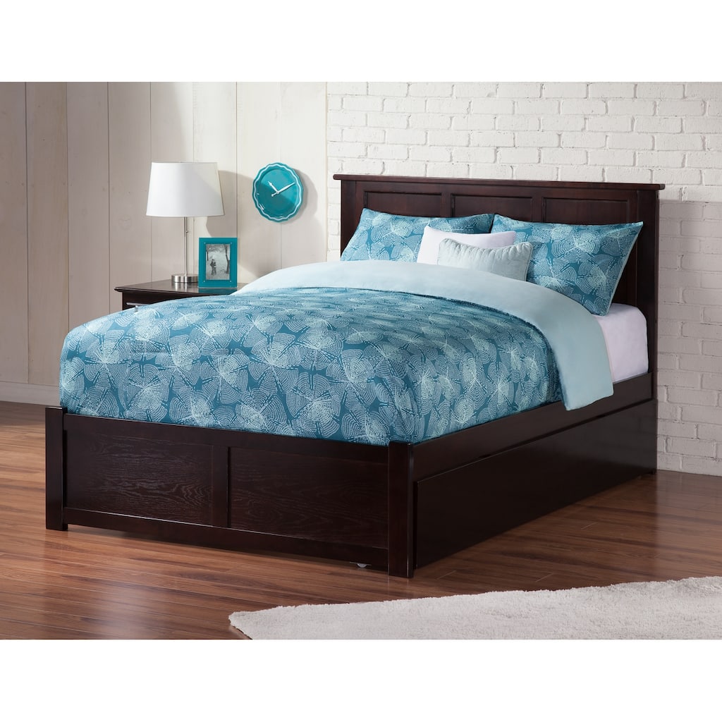 AFI Madison King Platform Bed with Footboard and Twin XL Trundle