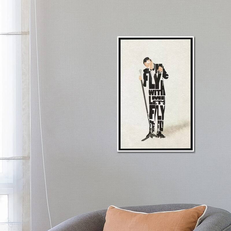 iCanvas "Frank Sinatra" by Ayse Deniz Akerman Framed Canvas Print