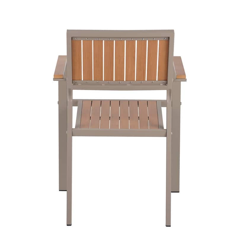 Expandable 6-Piece Outdoor Dining Set, Extending Table & Flexible Chairs