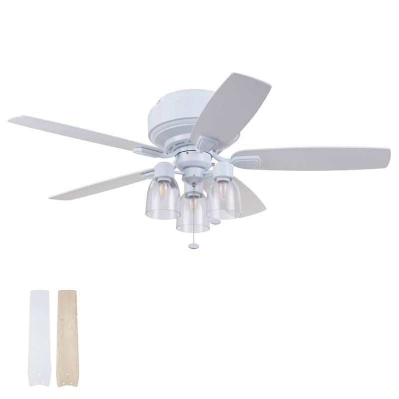 52" Prominence Home Magonia Indoor Traditional Farmhouse Ceiling Fan with Pull Chains, Dry-Rated