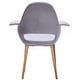 preview thumbnail 57 of 71, Organic Upholstered Fabric Modern Armchair with Natural Wooden Legs for Dining Room Office or Accent Lounge Side Chair