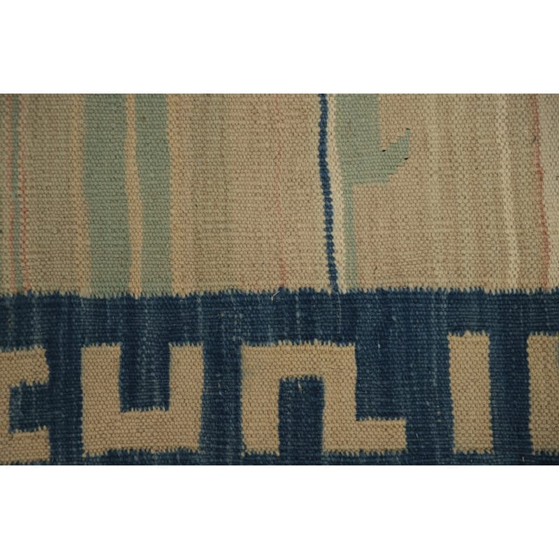 Hand Woven Oriental 100% Wool Carpet Southwestern Tribal Multi-Colored Kilim Area Rug - 4' 7'' X 3' 3''