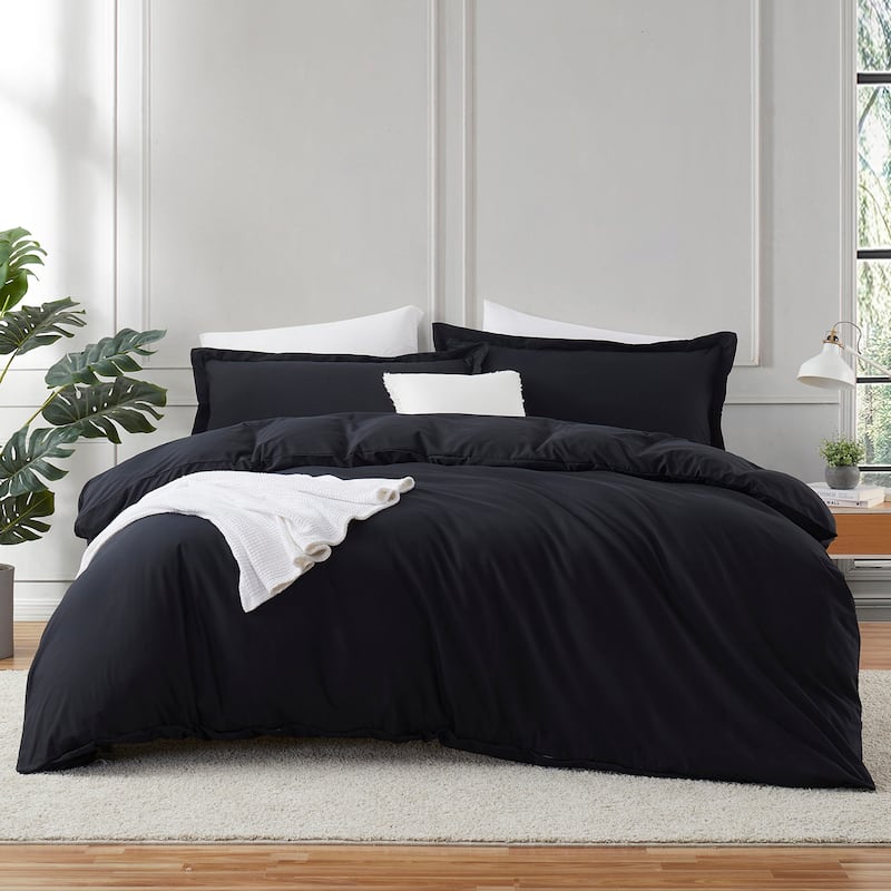 Emperyan 3 Piece Duvet Cover Sets, Soft Double Brushed Duvet Covers with Button Closure