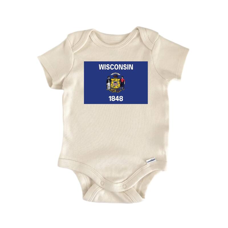 Wisconsin - Baby Boy Girl Clothes Infant Bodysuit Funny Cute - Blue - 0-3M