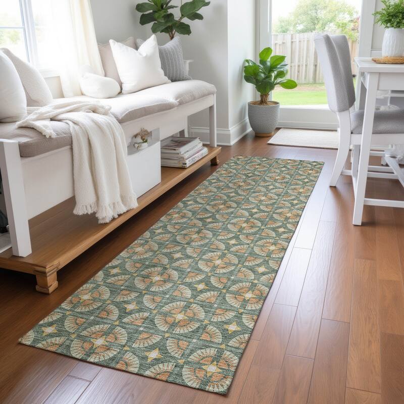 Machine Washable Indoor/ Outdoor Modern Roeland Chantille Rug