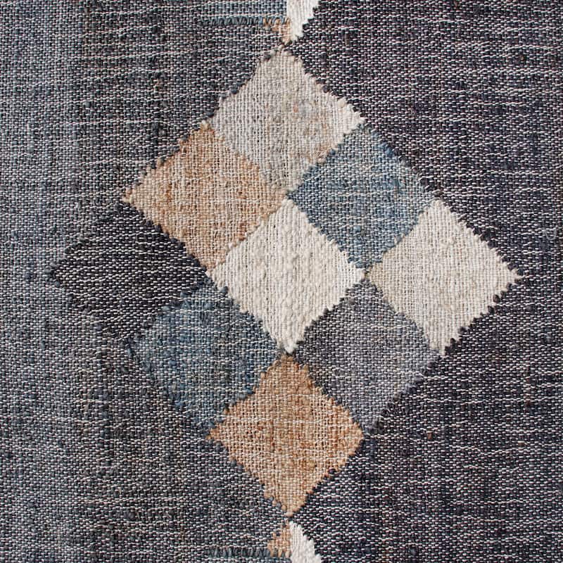 Sevita Hand-Woven Southwestern Jute-Blend Area Rug, Tan and Black