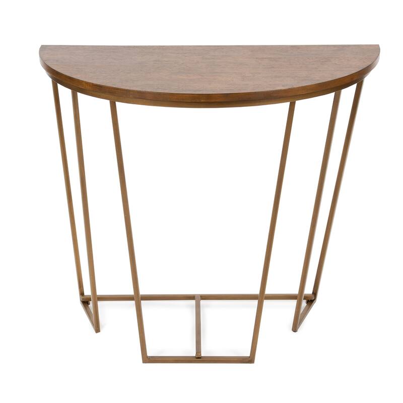 Kate and Laurel Solvay Wood and Metal Console Table - 36x18x29.75