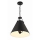 preview thumbnail 4 of 3, Xavier 3 Light Matte Black Pendant - 16"W x 16.5"H x 16"D