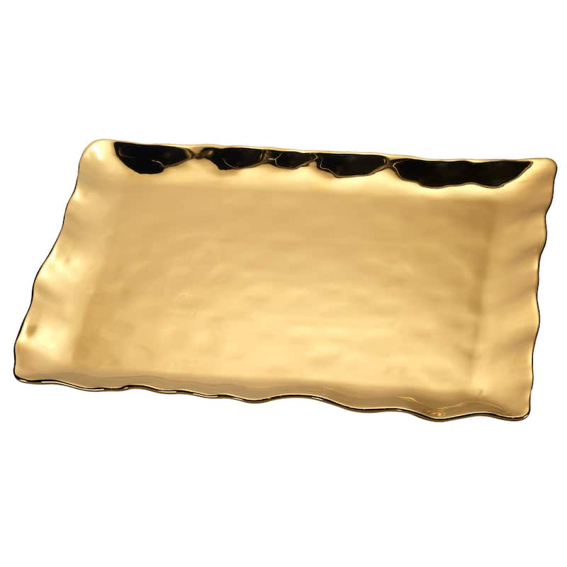 Certified International Gold Coast Rectangular Platter 16" x 10" - 16" x 12"