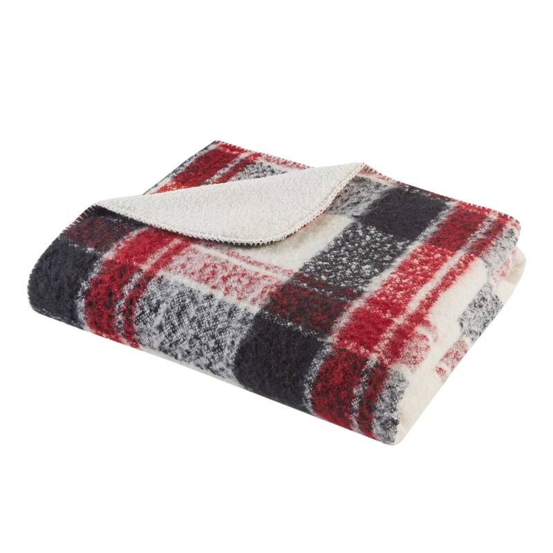 Woolrich Bloomington Fake Wool to Sherpa Throw 50x60"