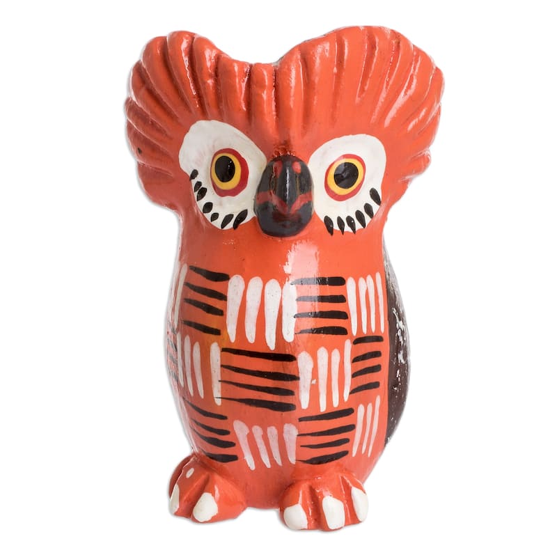 Novica Handmade Summer Tecolote Ceramic Figurine