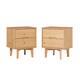 Middlebrook Mid-Century Solid Wood 2-Drawer Nightstand, Set of 2