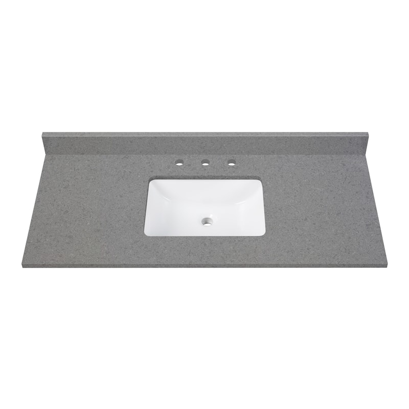 Avanity Quartz Vanity Top with Rectangular Undermount Sinks