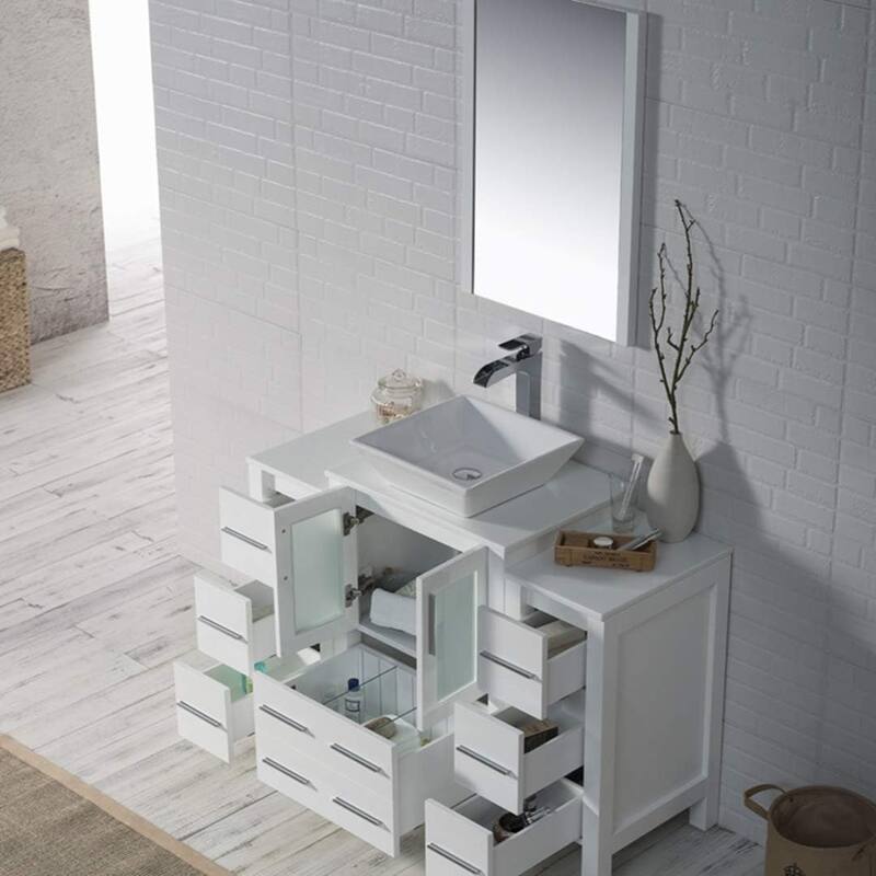 Blossom Sydney 48" Bathroom Vanity with Double Side Cabinets & Mirrors