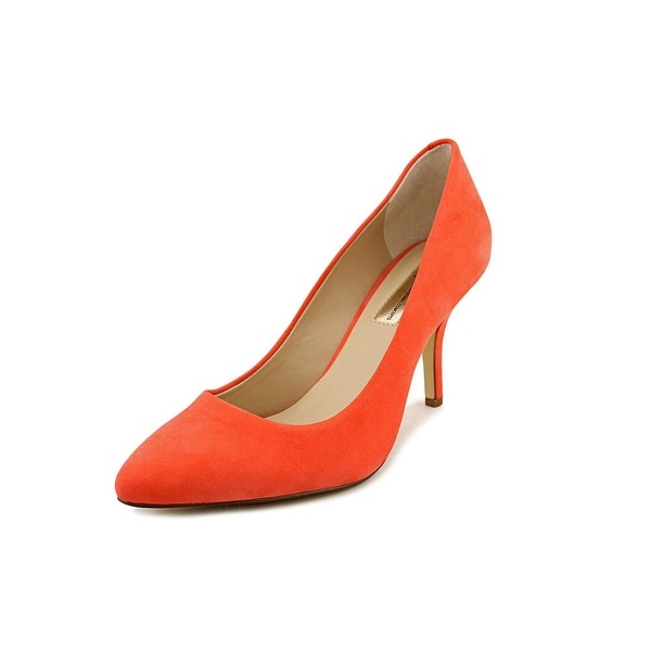 INC International Concepts Zitah Women W Pointed Toe Leather Orange Heels