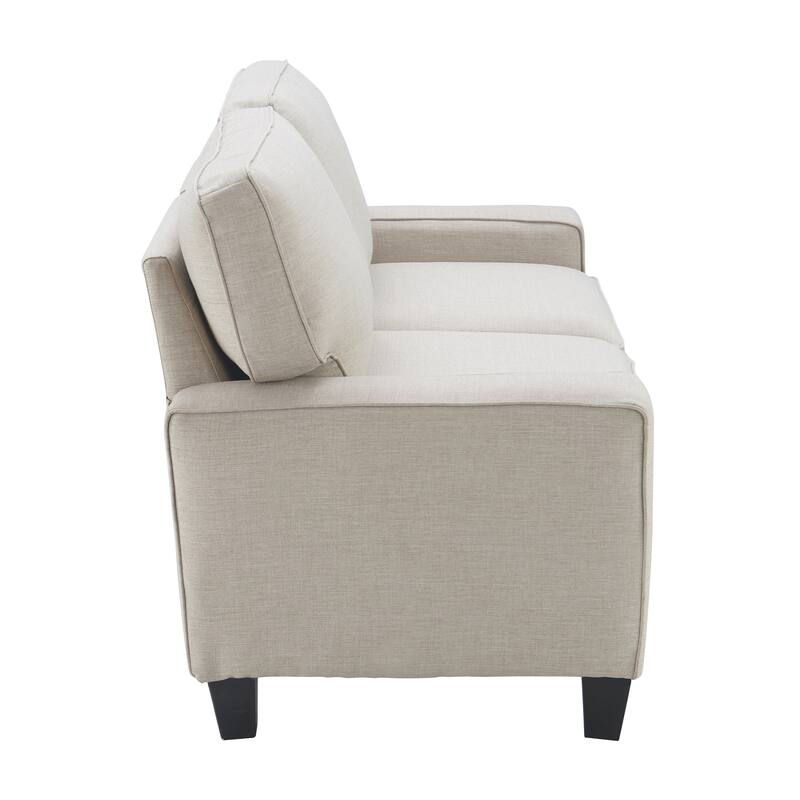 Serta Palisades Upholstered 61" Sofas for Living Room Modern Design Couch, Straight Arms, Tool-Free Assembly