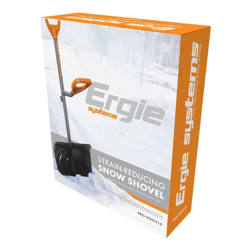 Ergie Systems Steel Shaft Impact Resistant Snow Shovel - 48-Inch