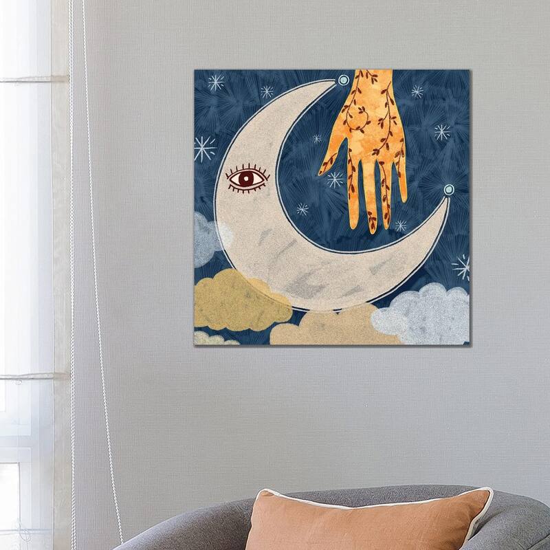 iCanvas "Vintage Moon" by Olivia Burki Canvas Print - 26x26x1.5