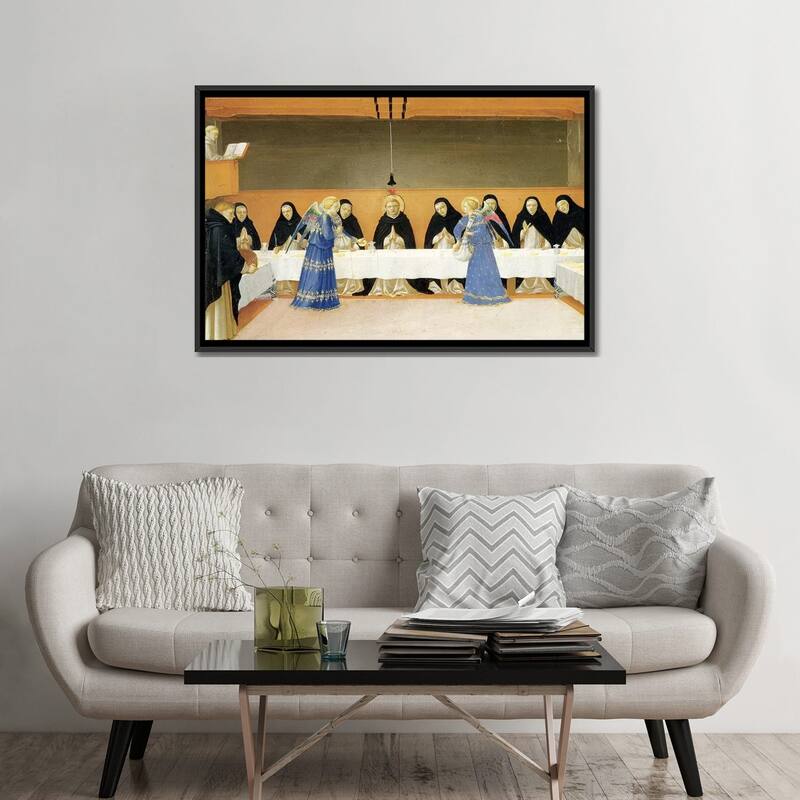iCanvas "St. Dominic And His Companions Fed by Angels, Coronation Of The Virgin, c.1430-32" by Fra Angelico Framed