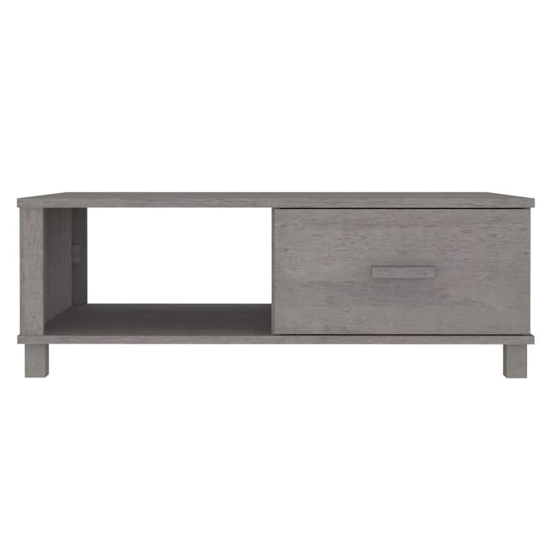 vidaXL Coffee Table End Table Living Room Side Table HAMAR Solid Wood Pine - 39.4" x 21.7" x 13.8"