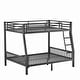 preview thumbnail 8 of 9, Full XL Over Queen Bunk Bed, Guardrails, Metal Frame