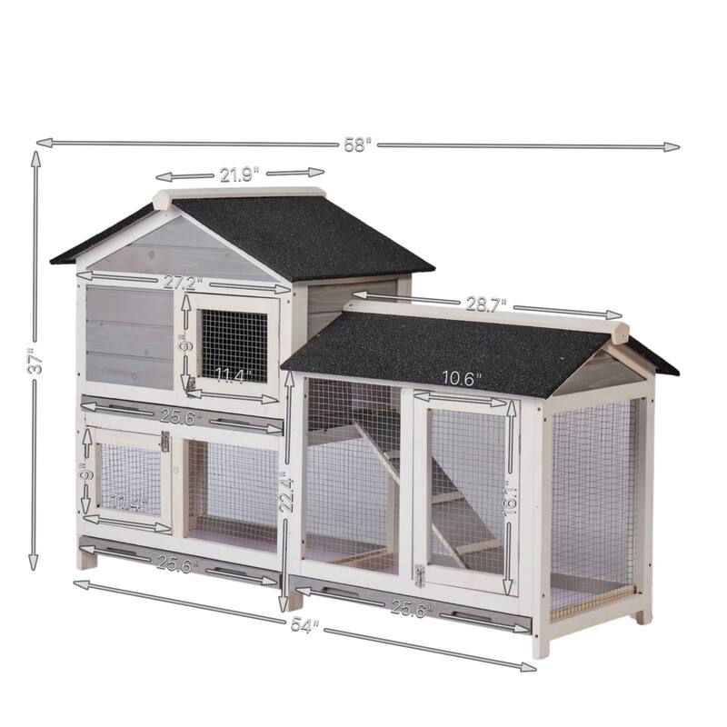 Durable Chicken House Waterproof Wooden Animal Hutch