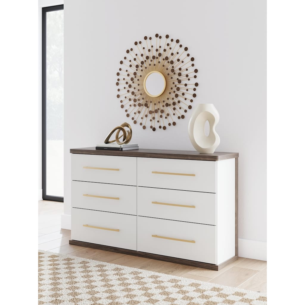 Signature Design by Ashley Nendalane Brown/White Dresser