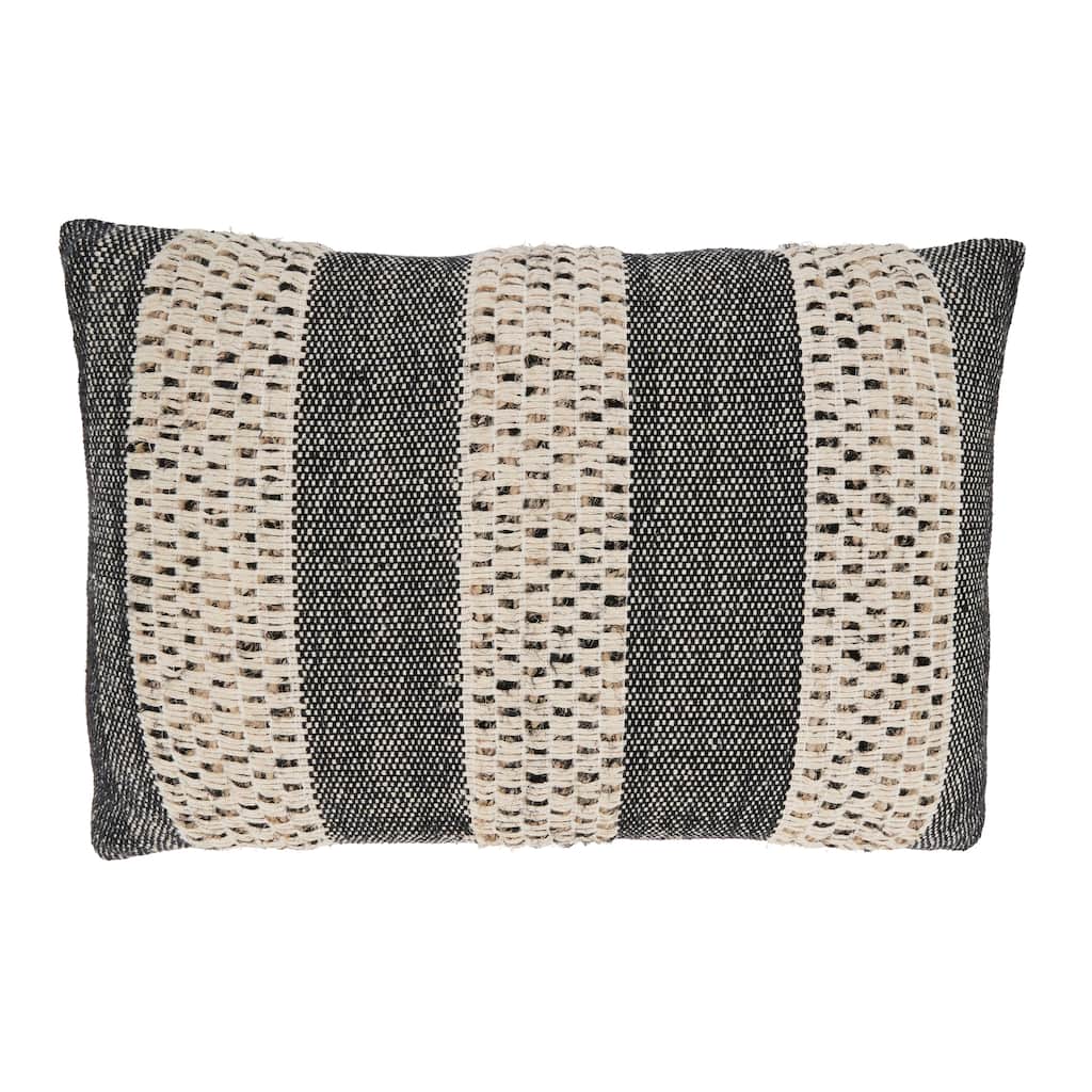 Rustic Charm Striped Throw Pillow
