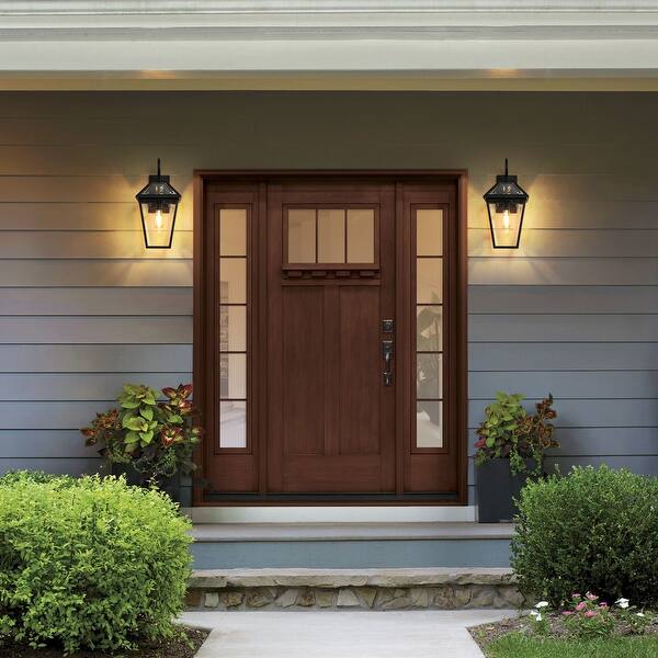 Outdoor Light Fixtures Wall Mount 21''Clear Glass Industrial Wall Mount Light Front Porch Lights,for House Garage Doorway