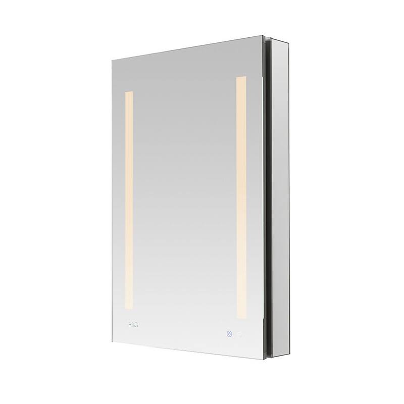 AQUADOM Signature Royale 24W LED Medicine Cabinet Defogger, 3X LED Vertically Adjustable Magnifying Mirror, Electrical Outlets